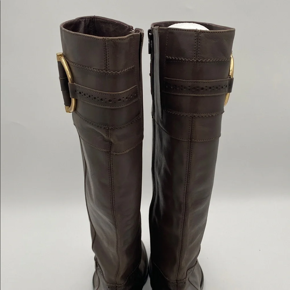 Cordani Brown Over the Knee Boots riding women 8.5 casual retro fall winter lux